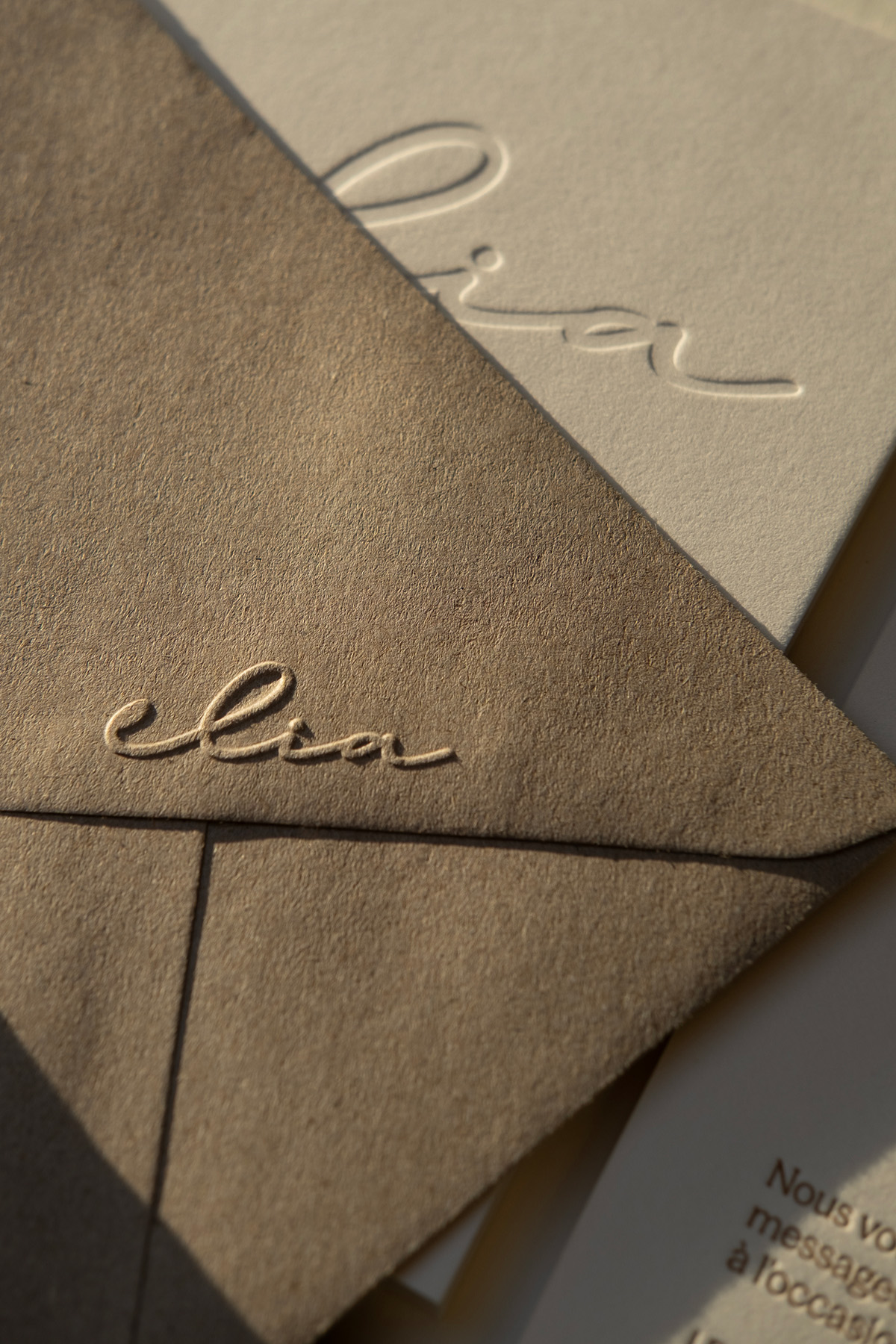 Letterpress geboortekaartje Elia